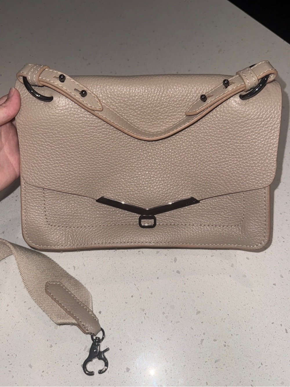 Beige Botkier Leather Bag